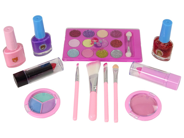 Beauty Set Nagellacke Lidschatten Rosa Kofferraum