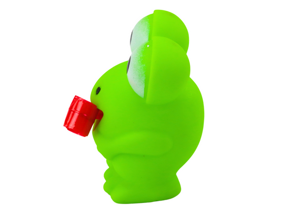 Gummifrosch mit einziehbarer Zunge, grün, 7 cm