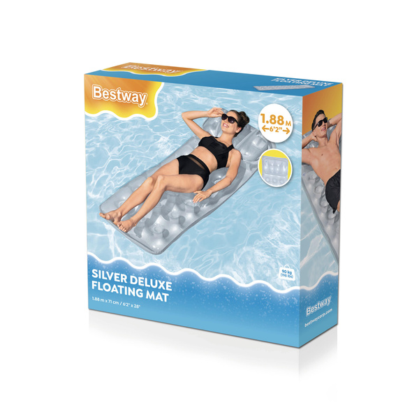 Inflatable Swimming Mattress Gray 188 x 71 cm Bestway 43024