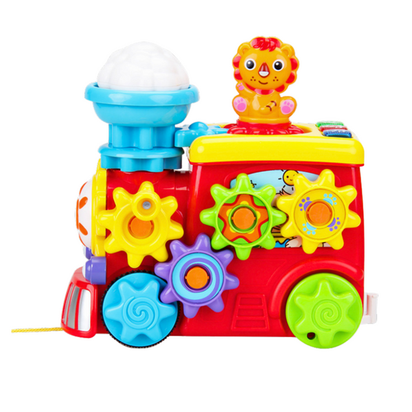 Interactive Musical Locomotive For Toddlers Gears Colorful