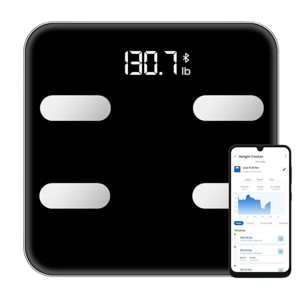 Elektronische Personenwaage Smart Bluetooth Funktion BMI BMR Anwendung