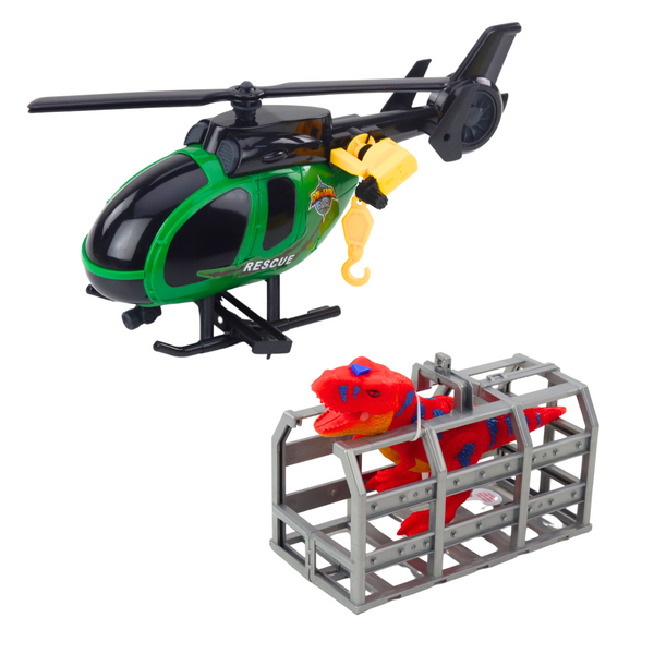 Rescue Kit Truck Helicopter Car Dinosaur Lights Sounds