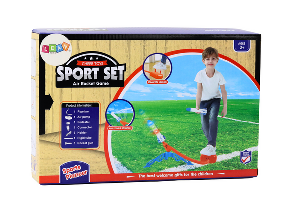 Foam Rocket Launcher Pump 3 Pieces Yellow