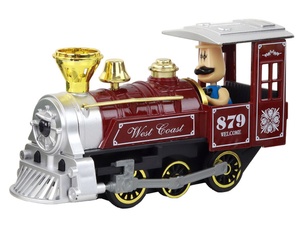 Motorisierte Lokomotive, Dampflokomotive, Mischung aus Aluminium-Soundlichtern