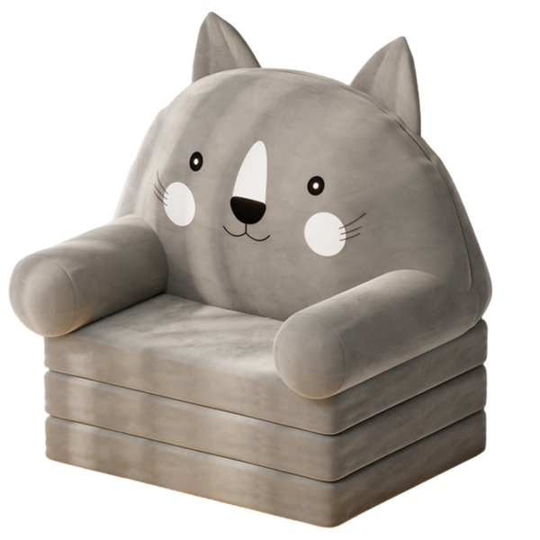 Reclining Chair For Children Cat 3 Levels Gray 56x50cm