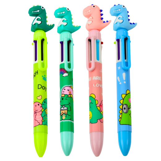Dinosaur Figurine Pen Multicolor 0.7mm
