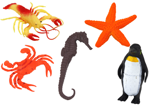 Set mit 10 Unterwasser-Meerestierfiguren