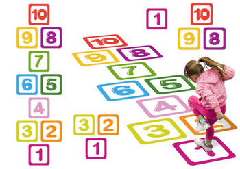 Floor Stickers Numbers 1-10 Educational For Hopscotch