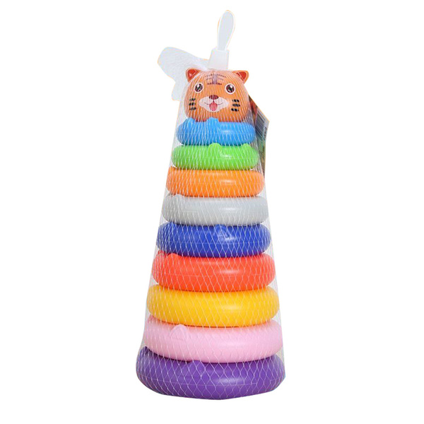 Pyramide der Kreise Aufkleber Tiere Tiger bunt