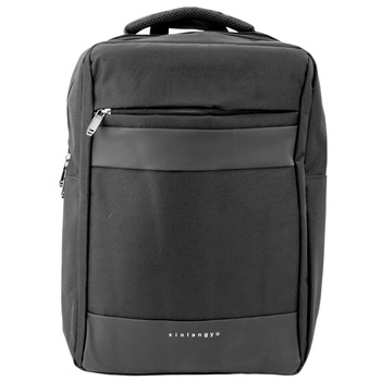 Plecak Miejski Biznesowy USB Przegroda Środkowa Czarny 14L 40cm