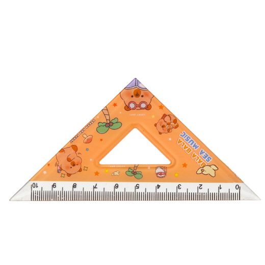 Satz geometrischer Werkzeuge, Capybara-Lineal, Winkelmesser, Quadrate, 4 Stück