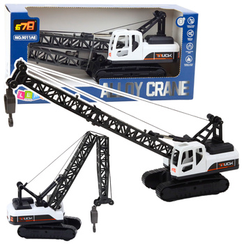 Crawler Construction Crane 360° Rotation Movable Hook White