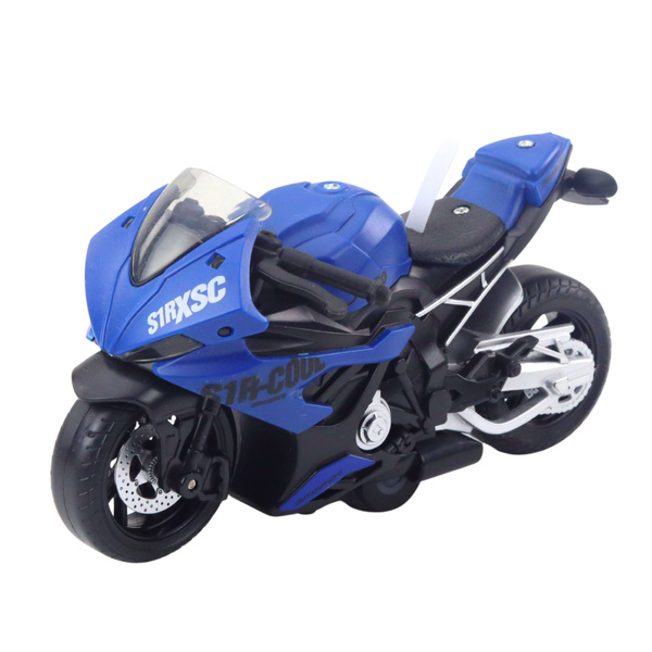 Rennsport-Motorrad mit Licht- und Soundmix