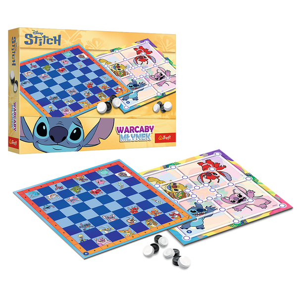 Dame- und Mühlenspiel Lilo und Stitch Trefl 02799