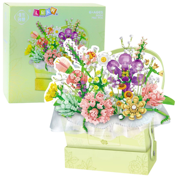 Bausteine-Komposition in Box Blumenkasten Grüne LED 750 Stk.