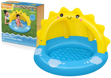 Aufblasbarer Gartenpool mit Überdachung, Sonnenpool Bestway 52637, 101 cm
