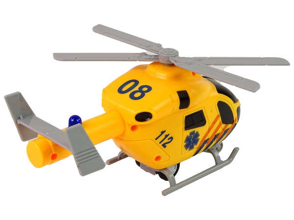 Ambulance Rescue Helicopter Yellow Sound Lights Propellers