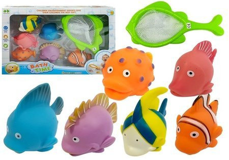 Ein Set Gummifische zum Baden
