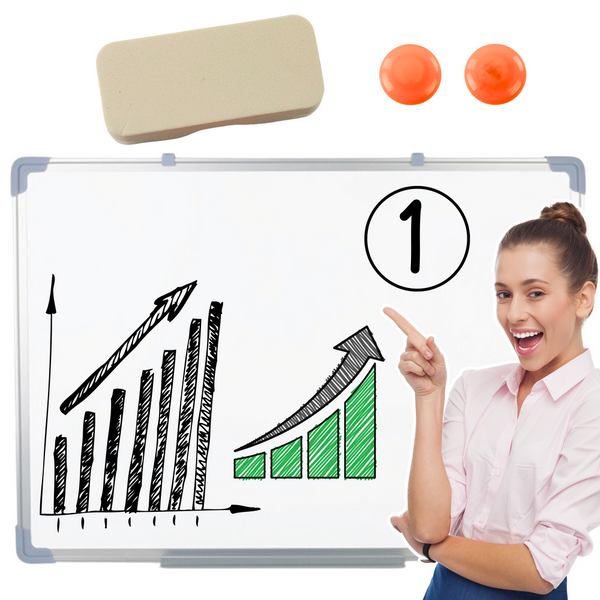 Magnetic Dry Erase Board Sponge 2 Magnets 45x60cm