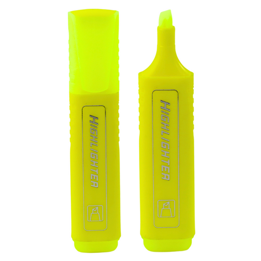 Textmarker für Notizen, Schule, Büro, Neon-Intensivgelb