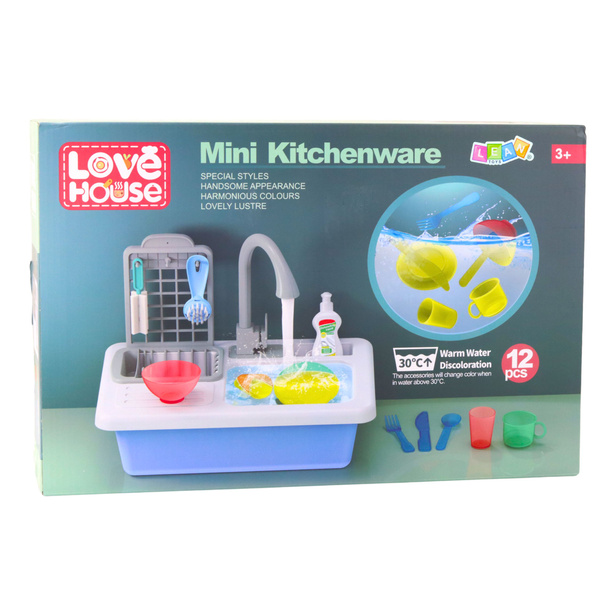 Electric Kitchen Sink With Water Circulation, Color Changing Under Hot Water, 12 pcs.