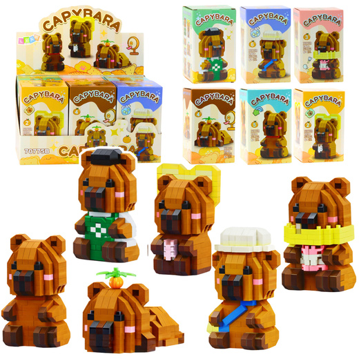 Capybara Bausteine ​​3D Figur 204 – 263 Teile.