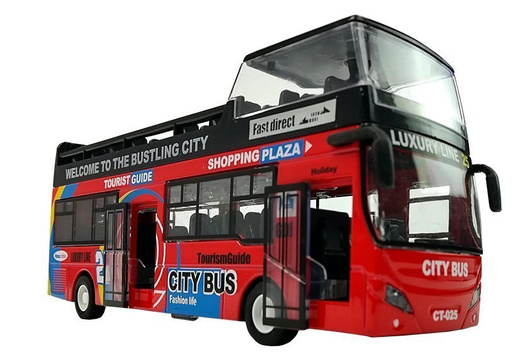 Reisebus Doppeldecker Tür zum Öffnen Rot