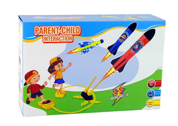 Foam Rocket Launcher Pump Set Yellow Garden