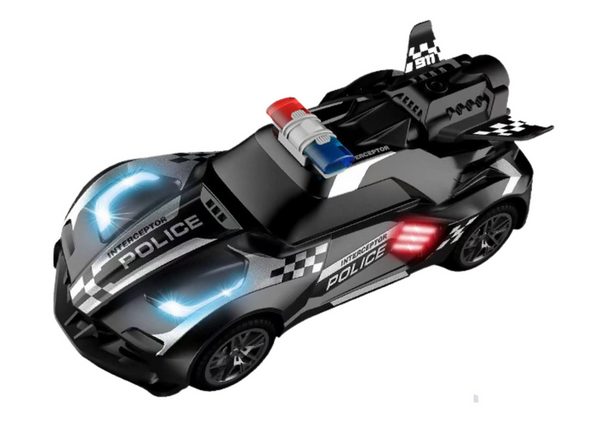 Black Police Remote Control R/C Sports Car