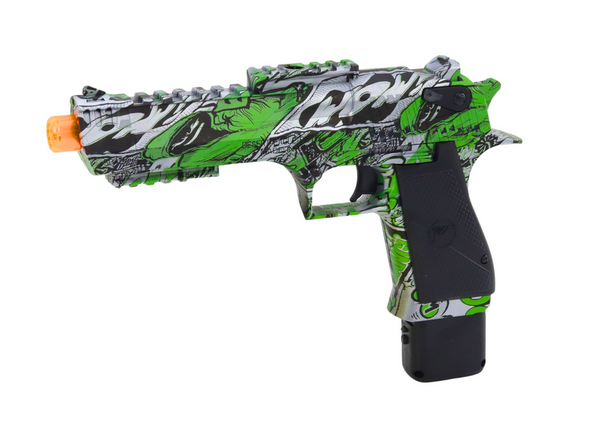 Electric Water Bullet Gun, 2in1 Arrows, Green