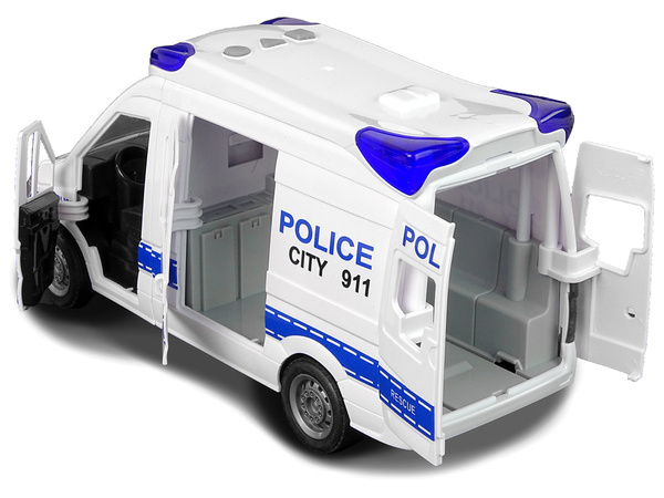 Interactive Police Radio Car Light and sound effects ! Opening doors
