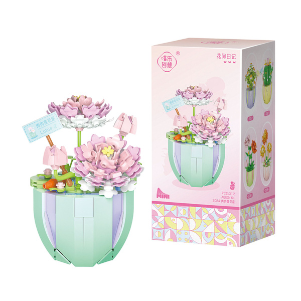 Bausteine Blumen in Töpfen Bunt 269–444 Stk.