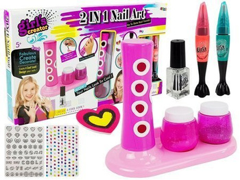 Nail Painting Set Glitter Dispenser Coloured Stickers