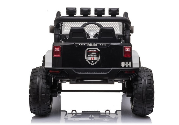 JC666 Police Black - Electric Ride On Car