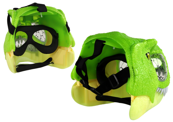 Green Dinosaur Mask Adjustable Headband Lights Sounds