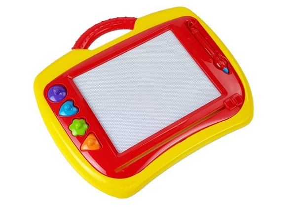 Set of 2 Magnetic Table with Stamps Blue and Yellow