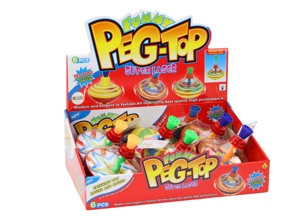 Kreisel für Kinder, traditioneller Kreisel, 15 cm x 14 cm, 3 Muster