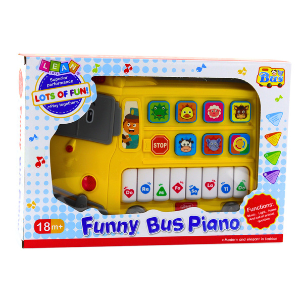 E-Piano Pädagogisch für Kleinkinder Gelber Bus