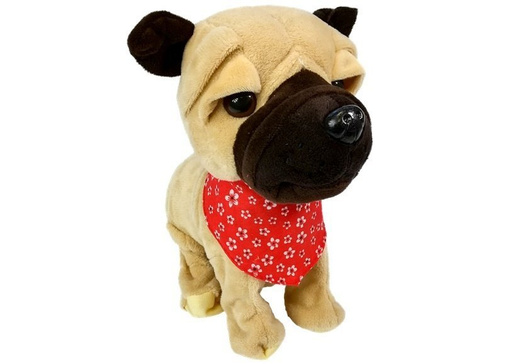 Interaktiver Hund an der Leine bellt wedelt mit Schwanzsensoren