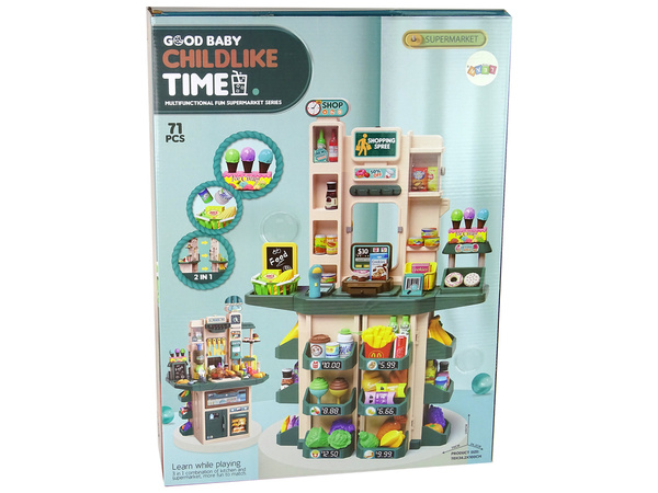 Shop Accessories Green Store Shelf Cash register 71 pcs