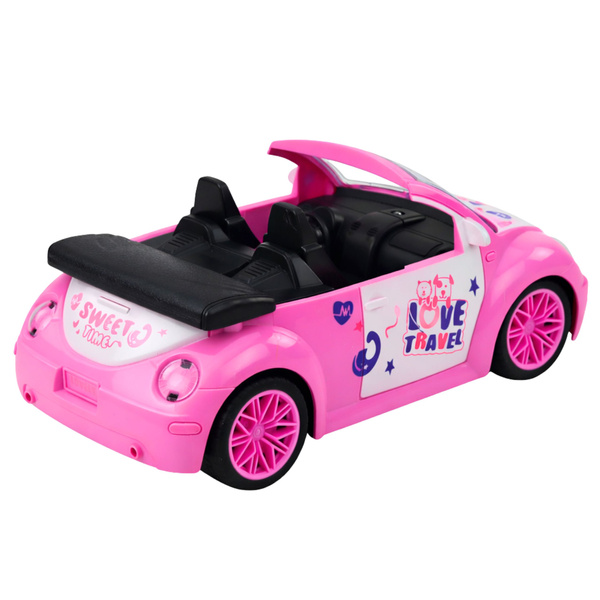 Ferngesteuertes Auto RC Cabrio für Puppen Rosa