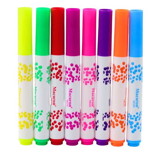 Neonmarker-Set für die Schule, Tinte auf Wasserbasis, bunt, 8 Stück