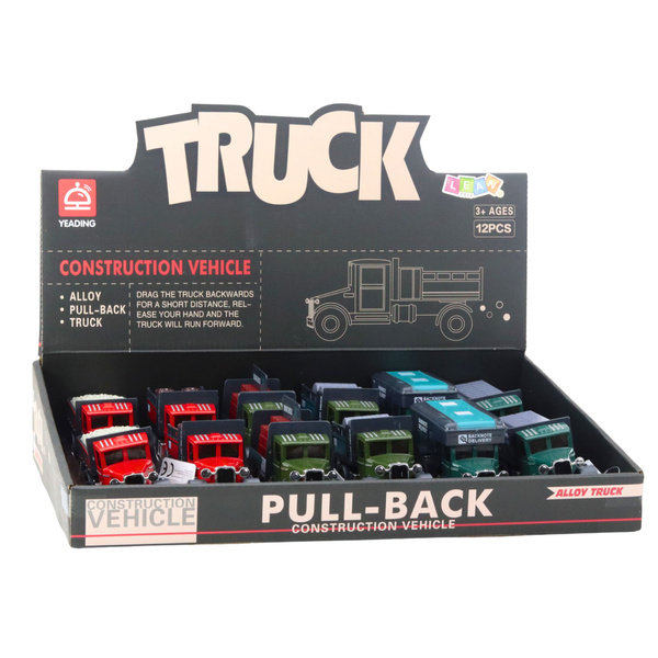 Klassischer Metall-LKW mit Rückziehlichtern und Geräuschen