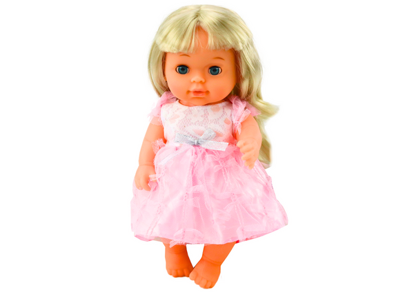 Doll In Light Pink Dress Peeing Bottle Rattle Sounds