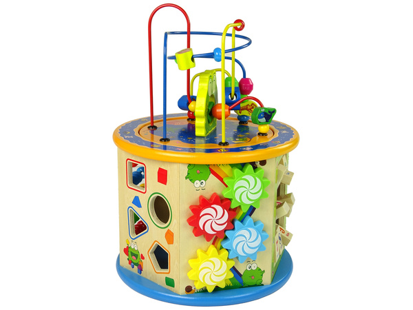 Pädagogisches Holzwürfelsortierer Labyrinth Abakus Spiel Ludo Bauern