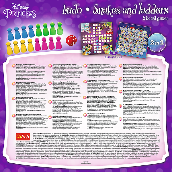 Game 2in1 Chinese Man / Snakes and Ladders - Princess Disney Princess Trefl 02418