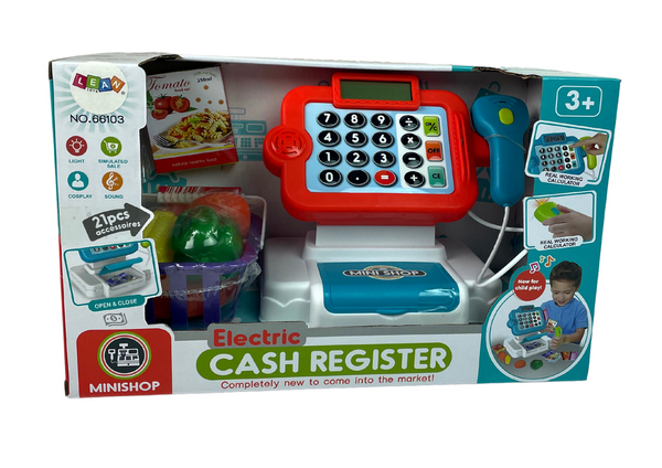 Children's Fiscal Cash Register Calculator Vegetable Basket