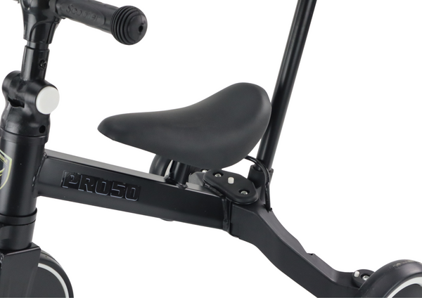 PRO50 Dreirad mit Schiebegriff Schwarz