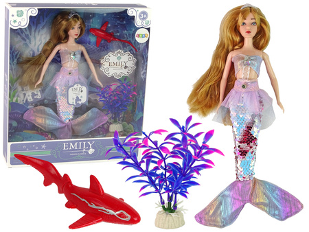 Emily the Mermaid Baby Doll Pink Accessories
