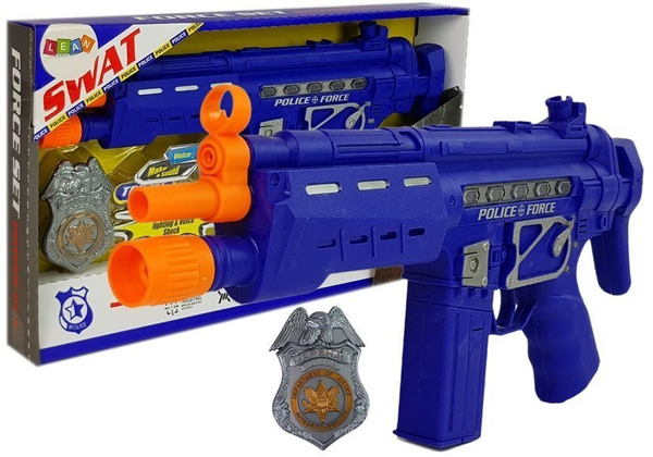 Polizei Set Waffenabzeichen Marineblau Sound Lichteffekte 37cm